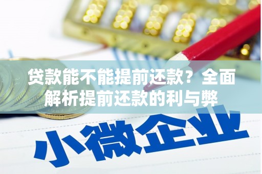 浉河贷款能不能提前还款？全面解析提前还款的利与弊