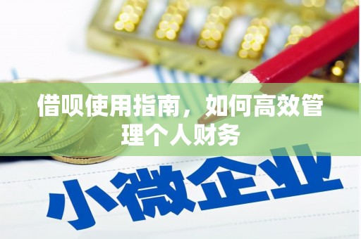 肥乡借呗使用指南，如何高效管理个人财务