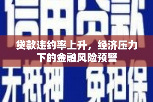 禅城贷款违约率上升，经济压力下的金融风险预警