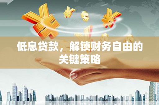 广东低息贷款，解锁财务自由的关键策略