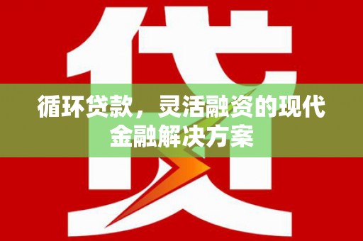 贵德循环贷款，灵活融资的现代金融解决方案