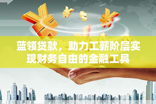 东乡族蓝领贷款，助力工薪阶层实现财务自由的金融工具