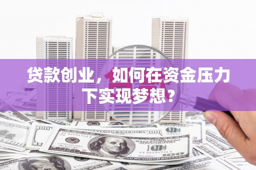 保税港区贷款创业，如何在资金压力下实现梦想？
