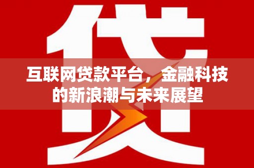 南乐互联网贷款平台，金融科技的新浪潮与未来展望