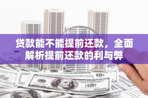 赫山贷款能不能提前还款，全面解析提前还款的利与弊